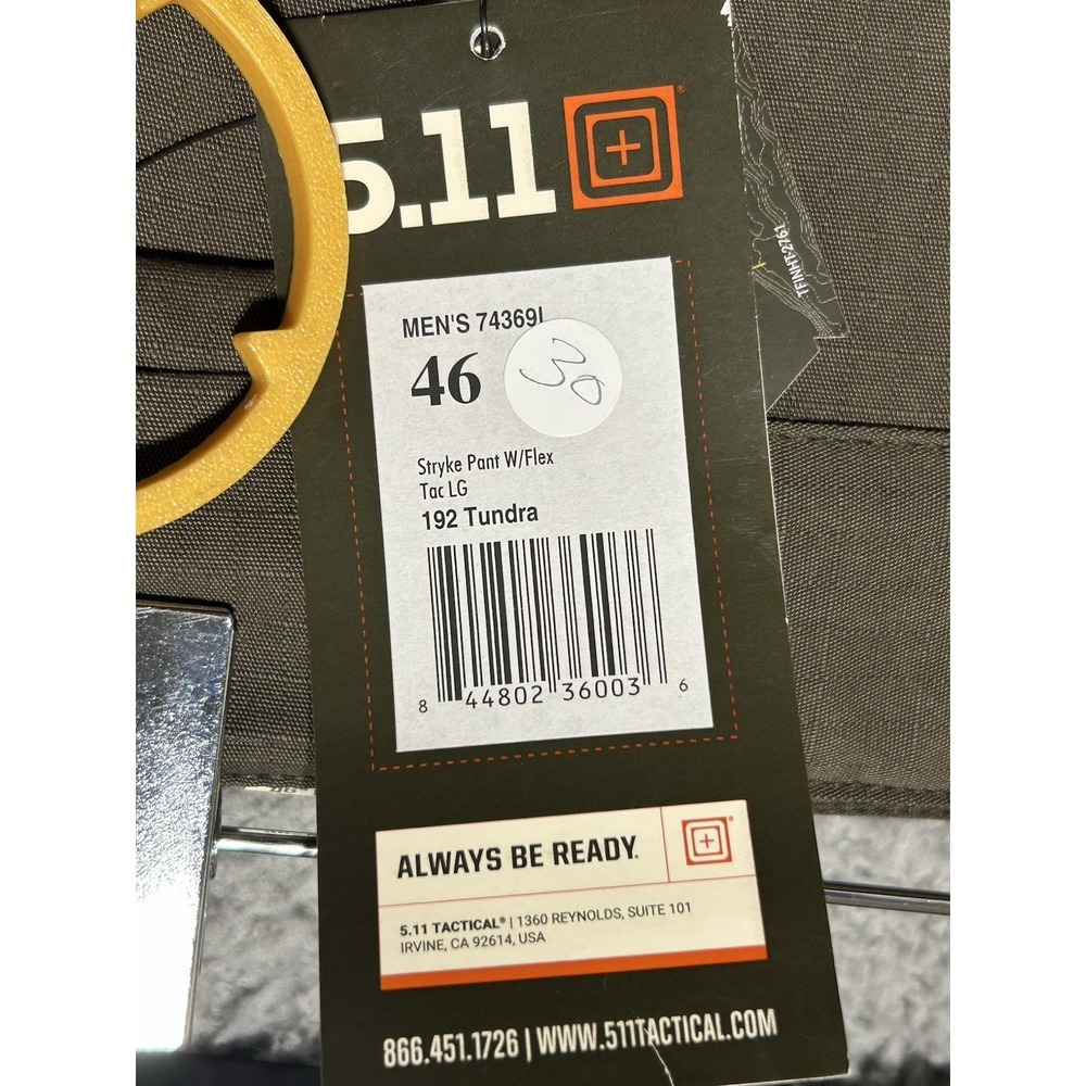 5.11 Tactical Stryke Pants Flex Unhemmed Mens 46 Green 74369L New - Picture 13 of 16